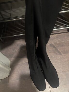 AEROSOLES Black Heeled Knee-High Boots